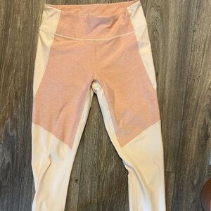 Outdoor Voices Peach and Beige Leggings